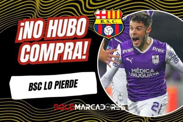 Joaquín Valiente no continuará en Barcelona SC y regresa a Uruguay