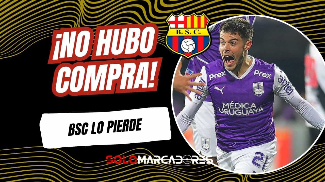 Joaquín Valiente no continuará en Barcelona SC y regresa a Uruguay