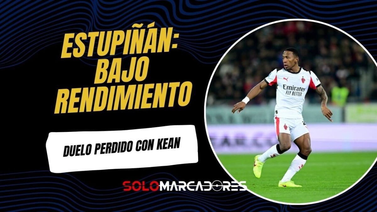 Milan 1-1 Fiorentina: Pervis Estupiñán sufre ante Kean y sale amonestado