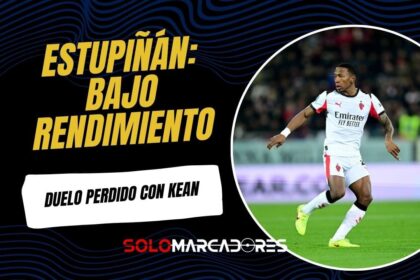 Milan 1-1 Fiorentina: Pervis Estupiñán sufre ante Kean y sale amonestado
