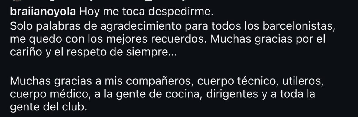 Braian Oyola se despide de Barcelona SC: Detalles de su salida y futuro en 2026