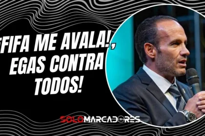 Francisco Egas, presidente de la FEF, durante una entrevista radial defendiendo la legalidad de su reelección para el periodo 2027-2031.