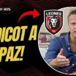 Escudo de Leones FC y Esteban Paz denunciando trabas en la FEF.