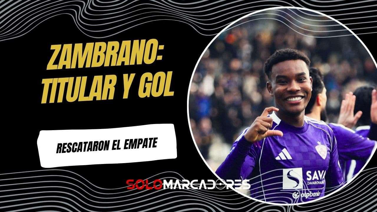 Óscar Zambrano anota en el regreso de la Liga de Eslovenia con el Maribor