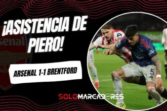 Piero Hincapié brilla con su primera asistencia en el empate del Arsenal ante Brentford