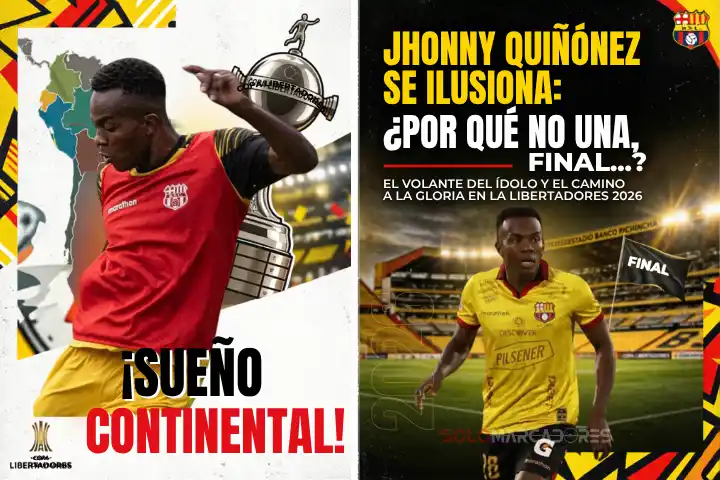 Jhonny Quiñónez y el sueño continental: "¿Por qué no llegar a una final?" 1 Jhonny Quiñónez analiza el presente de Barcelona SC en la Copa Libertadores 2026 y se ilusiona con llegar a la final tras eliminar a Botafogo.