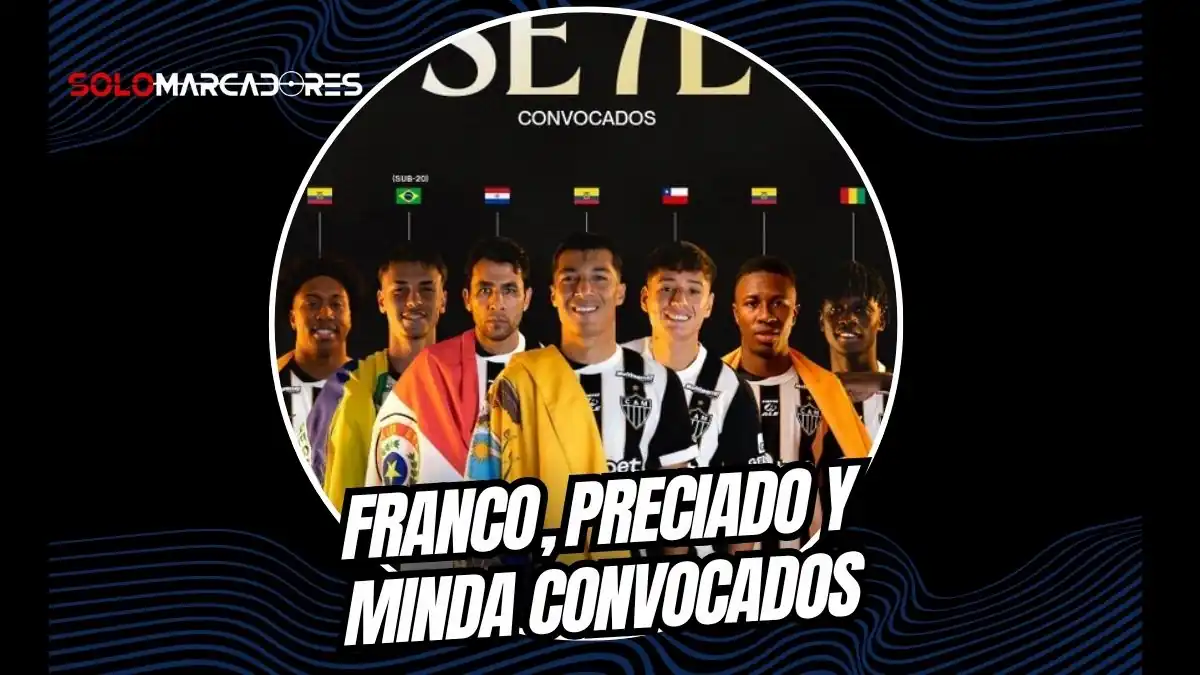La Selección de Ecuador suma a Alan Franco, Angelo Preciado y Alan Minda tras la confirmación del Atlético Mineiro para los amistosos de la fecha FIFA.