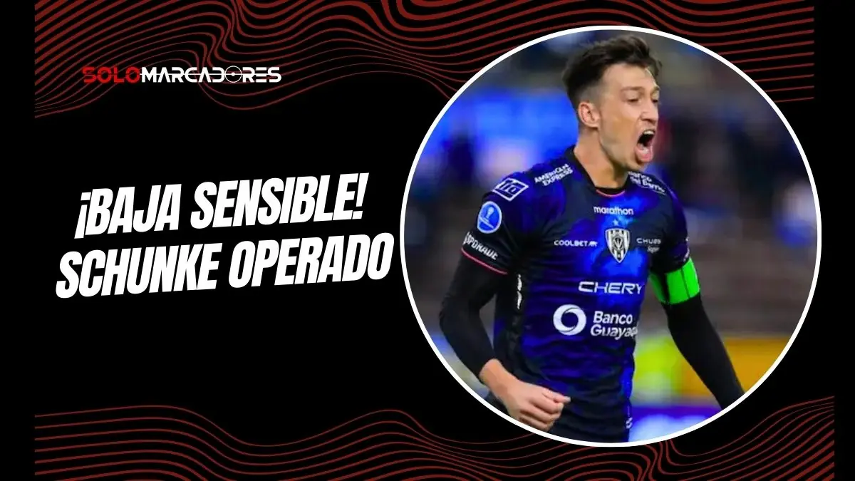 Independiente del Valle confirma que Richard Schunke fue operado de la rodilla y será baja por 3 meses. Detalles del parte médico y rehabilitación.