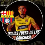 Barcelona SC confirma lesión de Joao Rojas en la rodilla izquierda. Estará de baja entre 2 y 3 semanas tras el partido contra Botafogo.