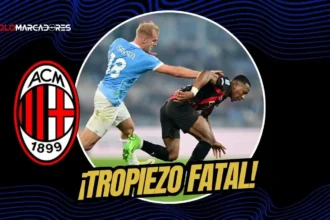 Una caída de Pervis Estupiñán sentencia la derrota del Milan ante Lazio