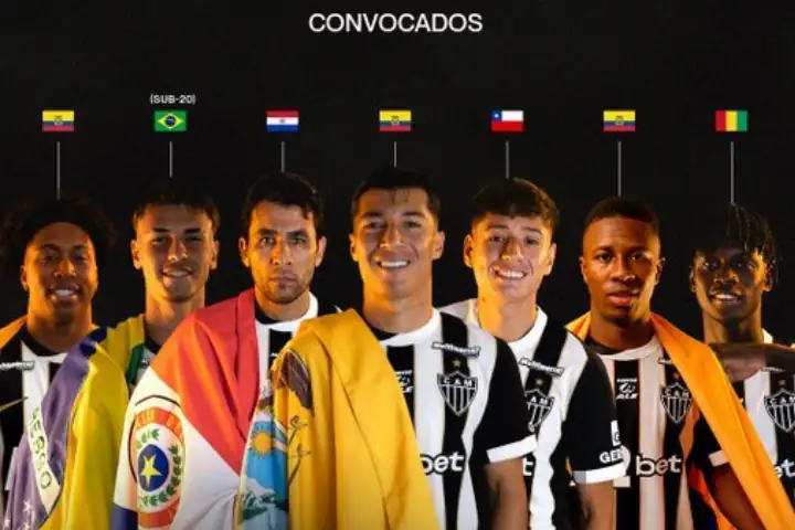 La Selección de Ecuador suma a Alan Franco, Angelo Preciado y Alan Minda tras la confirmación del Atlético Mineiro para los amistosos de la fecha FIFA.