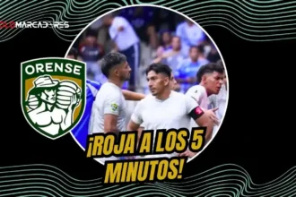 Ángel Mena fue expulsado a los 5 minutos del Emelec vs. Orense tras un golpe a Leguizamón. El VAR confirmó la roja directa en el Estadio Capwell.