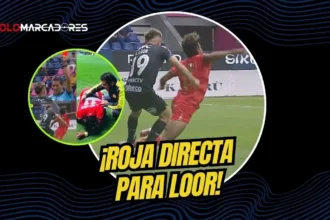 Layan Loor recibió roja directa tras una fuerte entrada sobre Alexander Bolaños en el IDV vs. Aucas.