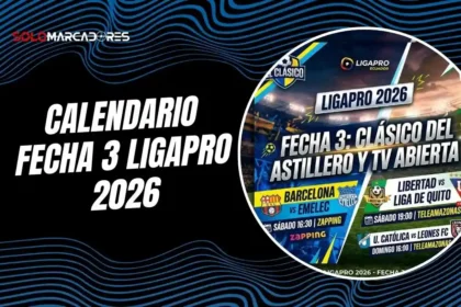 Horarios y canales para la Fecha 3 de la LigaPro 2026. Entérate qué partidos van por TV abierta y los cambios por Copa Libertadores.