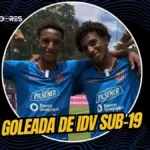 ¡Show de los hermanos Quintero! Doblete y victoria de IDV Sub-19 3 Los hermanos Quintero lideraron la goleada 4-0 de IDV ante Mushuc Runa. Holger y Edwin, futuros jugadores del Arsenal, brillaron con goles y asistencias.