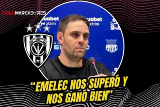 Joaquín Papa, DT de Independiente del Valle, analizó la derrota ante Emelec en el Capwell. Admitió superioridad azul y falta de profundidad en IDV.