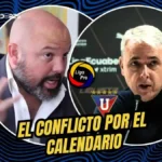 Miguel Ángel Loor responde a Tiago Nunes y desmiente un trato desigual en el calendario LigaPro LDU, citando las facilidades otorgadas al club albo.
