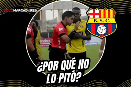 Controversia en el Chucho Benítez. El VAR negó un penal a favor de BSC tras una mano de Guayaquil City al minuto 55.