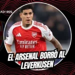 Piero Hincapié clasificó a cuartos de final de la Champions League con el Arsenal tras vencer 2-0 al Leverkusen. Eze y Rice marcaron los goles.