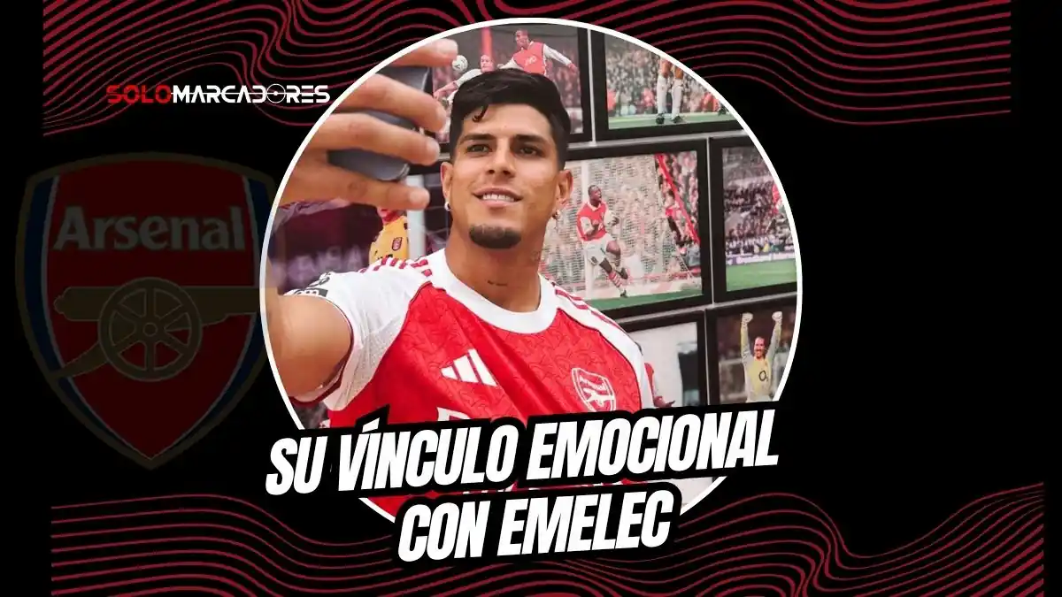 El defensor Piero Hincapié reveló en DSports que "le tira un poquito más Emelec" por su padre.