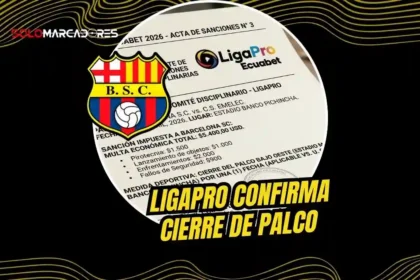 LigaPro sanciona a Barcelona SC con $5.400 y el cierre de un sector del estadio tras incidentes en el Clásico del Astillero.