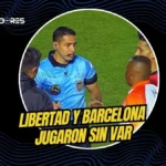 El partido entre Libertad de Loja ante Barcelona SC se juega sin VAR. El árbitro se los comunicó a los capitanes y DT de ambos equipos.