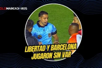 El partido entre Libertad de Loja ante Barcelona SC se juega sin VAR. El árbitro se los comunicó a los capitanes y DT de ambos equipos.
