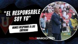 Tiago Nunes dio la cara tras la derrota de Liga de Quito ante Macará. El DT respaldó a sus jugadores y asumió la responsabilidad total del 0-2.