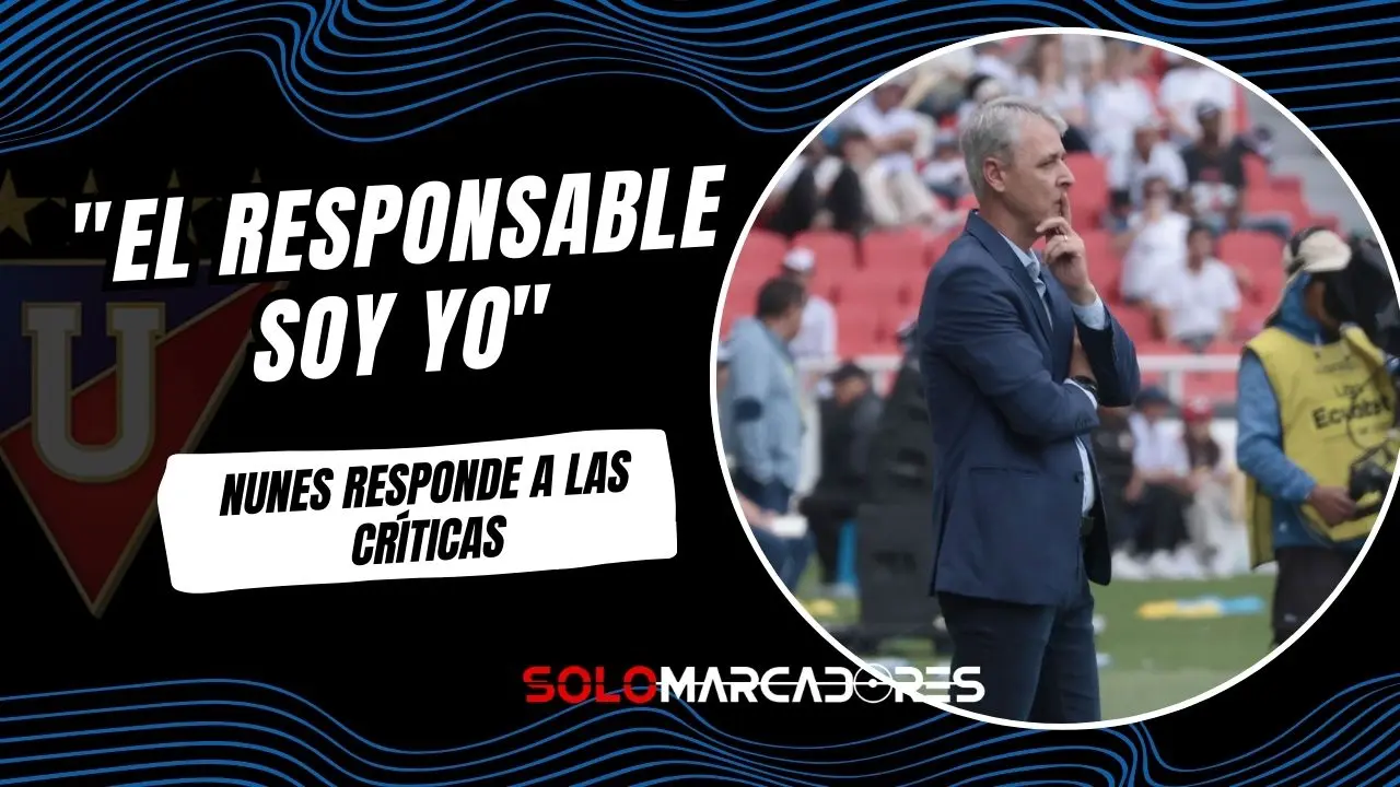 Tiago Nunes dio la cara tras la derrota de Liga de Quito ante Macará. El DT respaldó a sus jugadores y asumió la responsabilidad total del 0-2.