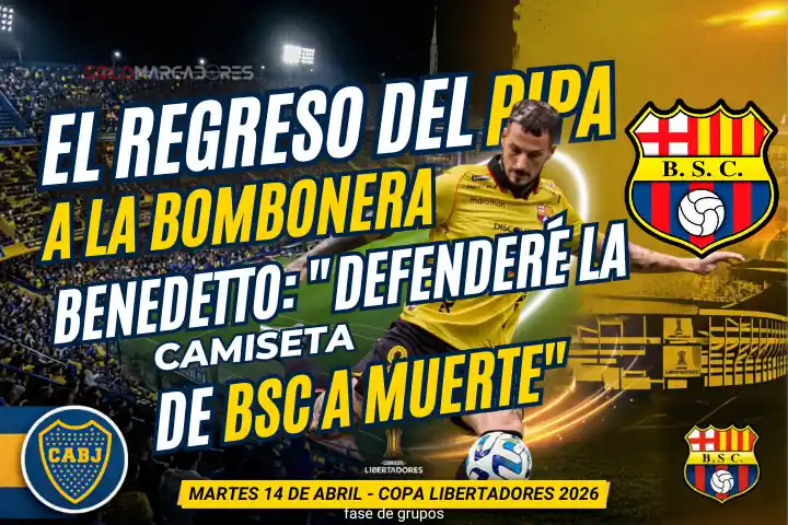 El regreso del Pipa a La Bombonera: Benedetto defiende al Ídolo ante su viejo amor 1 Darío Benedetto palpita el duelo de Barcelona SC ante Boca Juniors en La Bombonera. El 'Pipa' habla de sus sentimientos y su compromiso con el Ídolo.