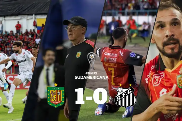 El rugido del Alejandro Serrano Aguilar: Deportivo Cuenca tumba al Santos FC 2 Deportivo Cuenca derrotó 1-0 a Santos FC con un autogol de Brazão en el debut del Grupo D de la Sudamericana.