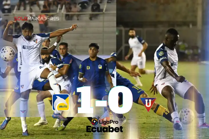 Liga de Quito cayó 1-0 ante Delfín en el Estadio Jocay por la fecha 8 de la LigaPro 2026. Con gol de Erick Mendoza, la U se estanca en la tabla.