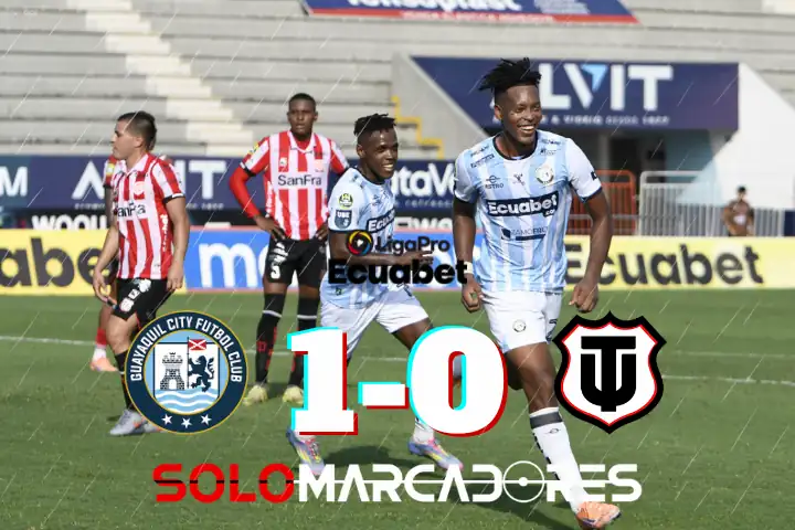 Guayaquil City derrota 1-0 a Técnico Universitario con gol de Joshué Quiñónez y suma su cuarta victoria consecutiva en la LigaPro Serie A 2026.