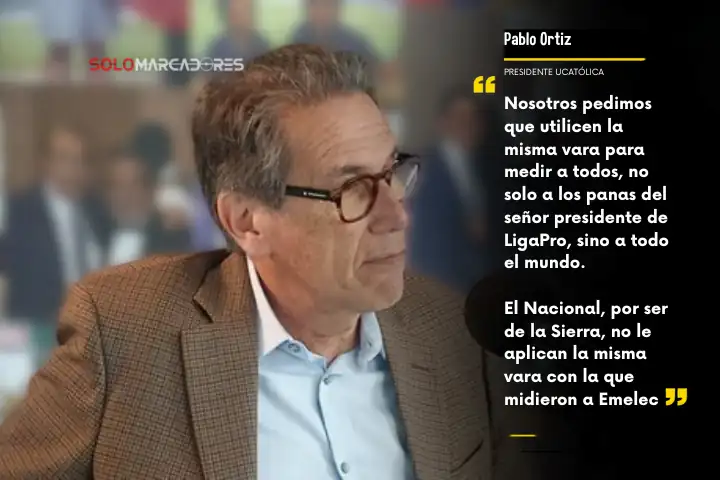 Pablo Ortiz, presidente de Universidad Católica, denuncia falta de equidad en LigaPro.