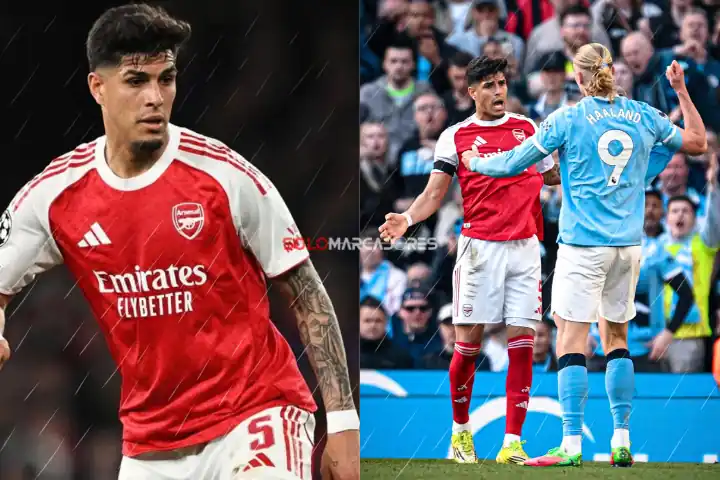 El picante cruce entre Piero Hincapié y Erling Haaland: Empujón y camiseta rota 24 Piero Hincapié encaró a Erling Haaland en un picante cruce durante el Manchester City vs Arsenal. El ecuatoriano no se achicó tras la rotura de la camiseta del noruego.