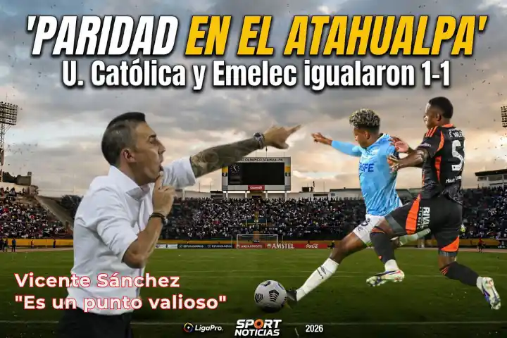 Vicente Sánchez: “Es un punto valioso en una cancha muy difícil” 1 Emelec igualó 1-1 ante Universidad Católica en el Atahualpa. Vicente Sánchez destaca el punto obtenido y la disciplina de terminar con 11 jugadores.