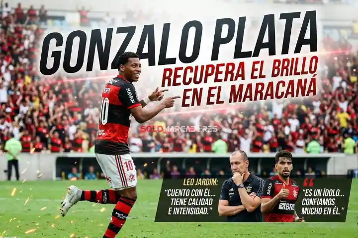 Gonzalo Plata regresa con asistencia en el Flamengo. El DT Leo Jardim y Lucas Paquetá llenan de elogios al ecuatoriano tras vencer a Santos.