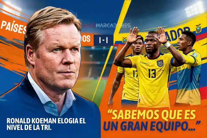 Ronald Koeman elogió a Ecuador tras el empate en Países Bajos: “Hemos jugado contra un gran equipo” 1 Ronald Koeman, DT de Países Bajos, elogió la solidez de la Selección de Ecuador tras el empate en Eindhoven. "Es un gran equipo", afirmó el estratega.