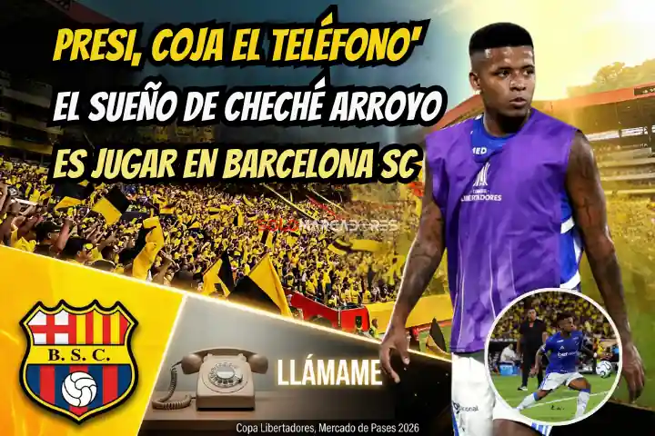 Keny Arroyo confiesa su amor por Barcelona SC. El extremo de Cruzeiro pide que el "presi" lo llame para cumplir su sueño de niño.