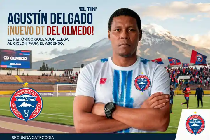 Agustín Delgado es el nuevo DT de Olmedo 2026