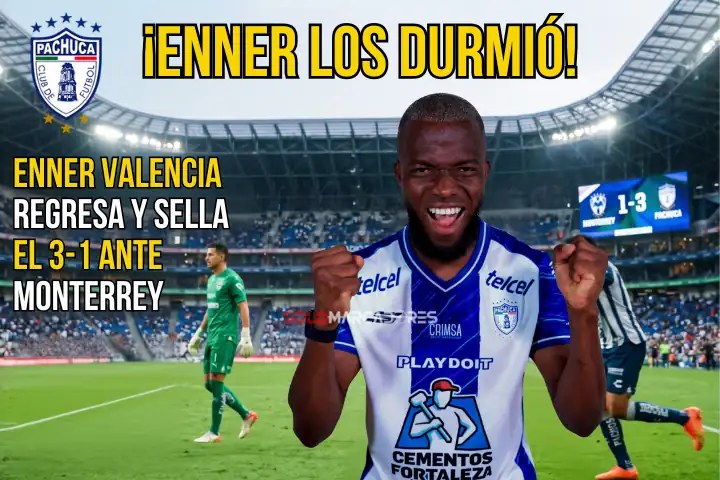 Enner Valencia regresó con gol en el triunfo de Pachuca 3-1 ante Monterrey. Mira la definición de 'Superman' tras una jugada de viveza en la LigaMX.