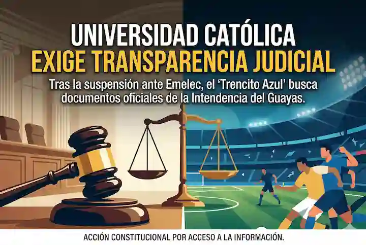 Universidad Católica presentó una acción judicial para obtener los documentos que postergaron el partido de Universidad Católica ante Emelec.