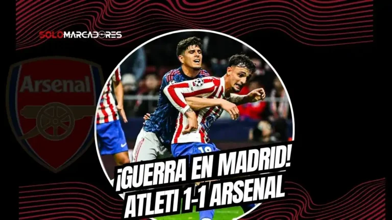 Atlético de Madrid y Arsenal FC empataron 1-1 en la ida de semis de Champions. Piero Hincapié fue titular y figura en la defensa de los Gunners.