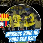 Barcelona SC reaccionó a tiempo y derrotó 2-1 a Mushuc Runa por la fecha 10 de LigaPro. Goles de Vallecilla y Carabalí para la remontada amarilla.