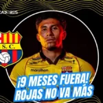 Joao Rojas fue operado en EE.UU. y será baja en Barcelona SC por 9 meses. Repasa el historial de lesiones que frenan la carrera del extremo ecuatoriano.