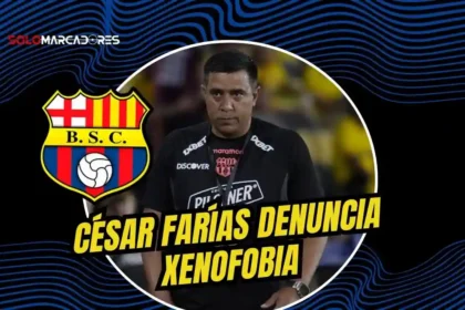 César Farías denunció insultos xenófobos en el Monumental tras el triunfo de Barcelona SC. "No acepto que me llamen venezolano de mierda", afirmó el DT.