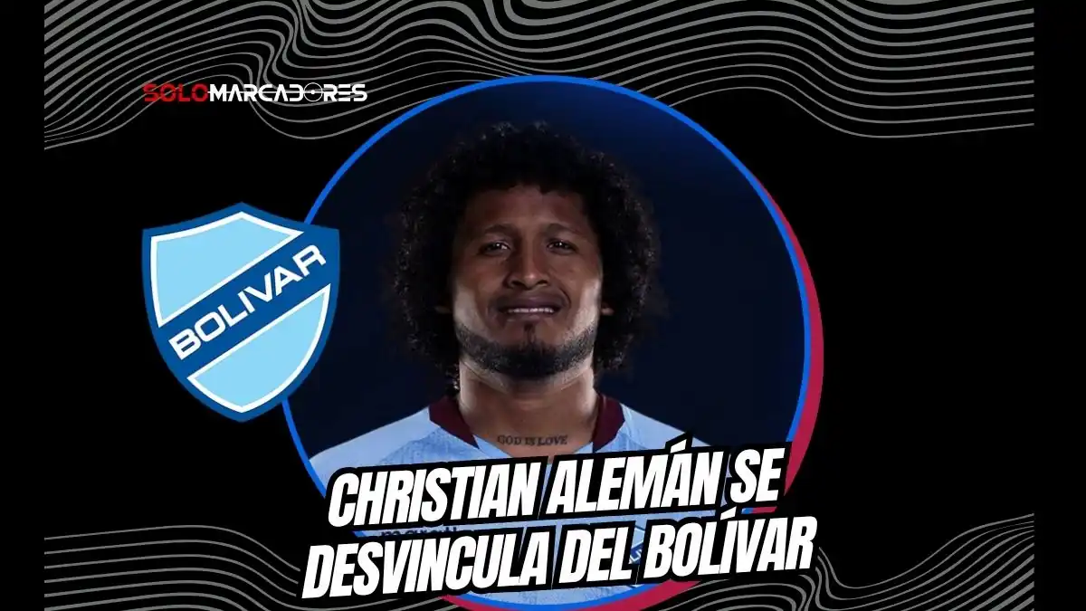 El Club Bolívar oficializó la salida de Christian Alemán por motivos personales. El ecuatoriano queda libre tras un acuerdo mutuo con la directiva.
