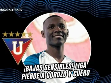 Liga Deportiva Universitaria confirma la lesión de Janner Corozo y la baja de Josué Cuero.