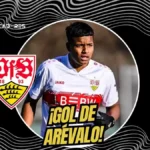 El ecuatoriano Jeremy Arévalo fue titular y anotó en el empate del VfB Stuttgart ante Erzgebirge Aue.