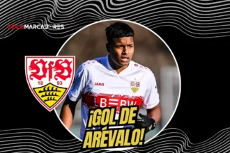 El ecuatoriano Jeremy Arévalo fue titular y anotó en el empate del VfB Stuttgart ante Erzgebirge Aue.